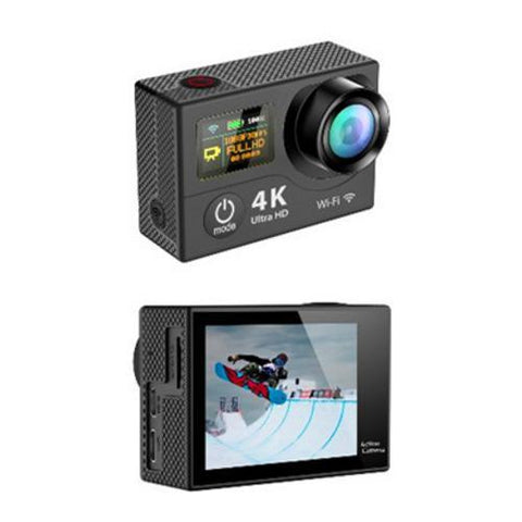GlobalTone Caméra action sport avec multifixations WaterProof HD 4K WIFI