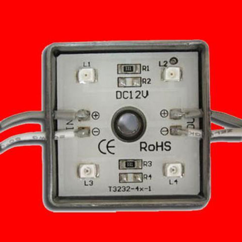 GlobalTone Module 4 lumières LED IP65 Rouge 0.12A 1.44W