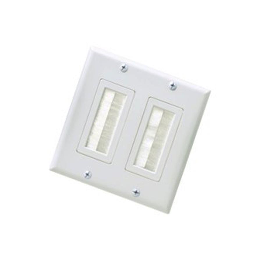 GlobalTone - Plaque Murale Décora en Plastique avec Brosse pour 2 Dispositifs, Blanc - Simple Boutique