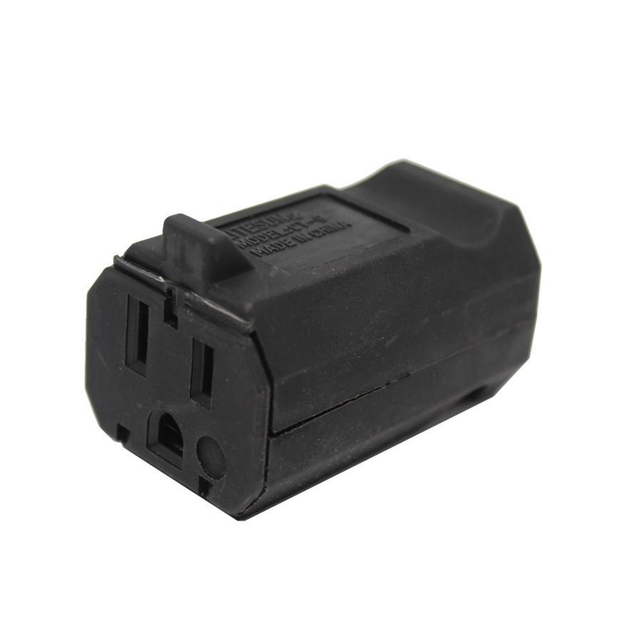 GlobalTone Prise Femelle pour câble électrique nema 5-15P 125vac 15A 16-14awg SJT Noir Paquet de 5 - Simple Boutique