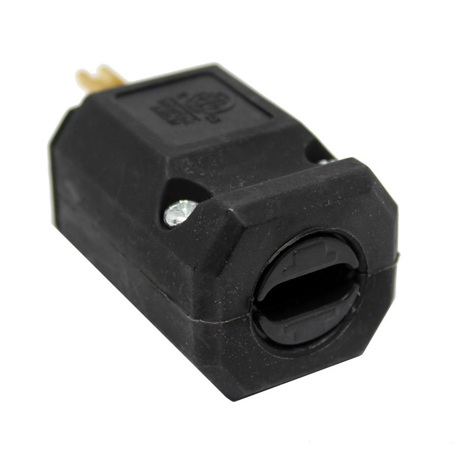 GlobalTone Prise Mâle pour câble électrique nema 5-15P 125vac 15A 16-14awg SJT Noir - Simple Boutique