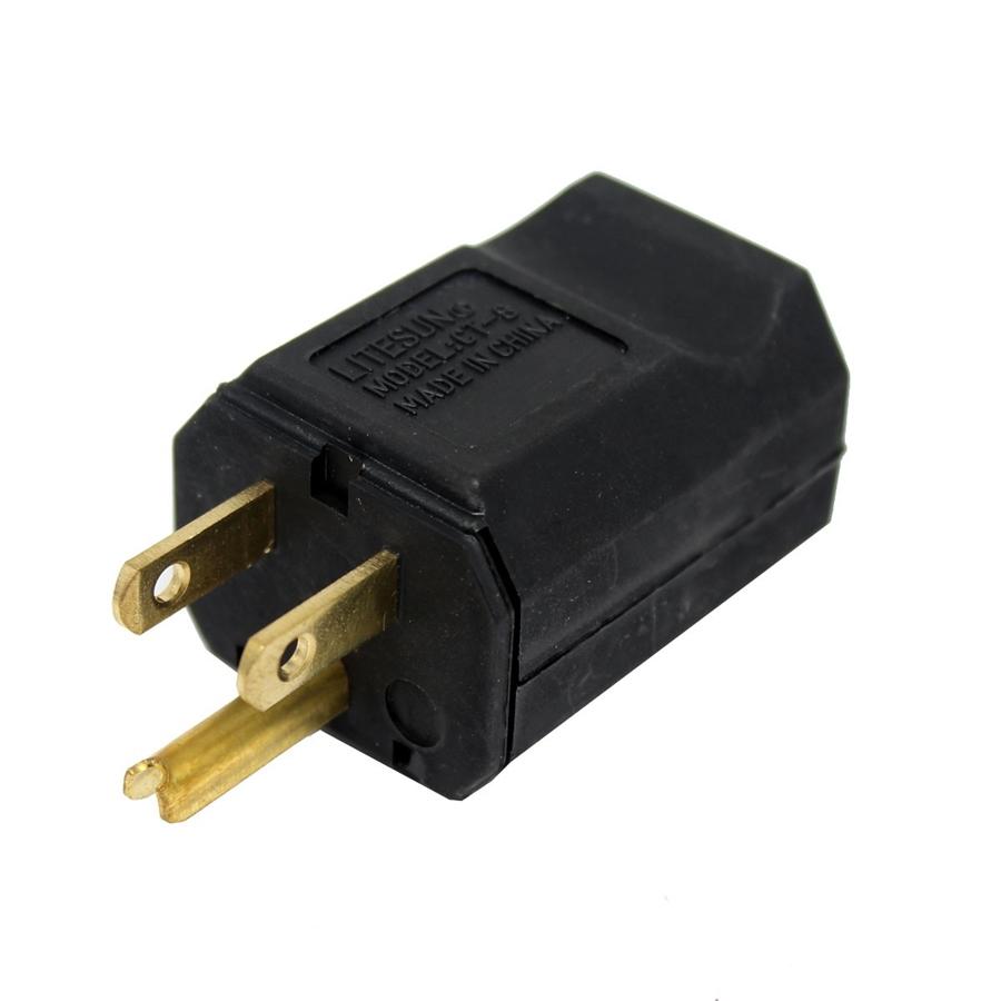 GlobalTone Prise Mâle pour câble électrique nema 5-15P 125vac 15A 16-14awg SJT Noir Paquet de 5 - Simple Boutique