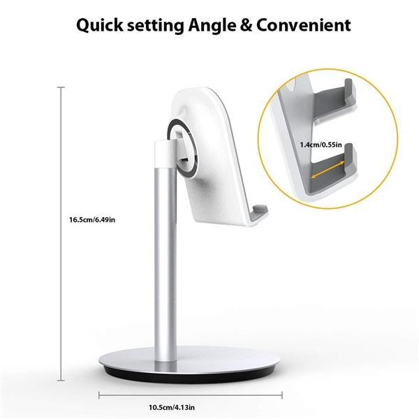 GlobalTone Support De Table Ajustable Pour tablettes et telephones intelligents jusqu'a 10 po - Simple Boutique
