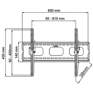 GlobalTone Support Mural Inclinable Ultra-Mince LCD LED PLASMA 32" à 65" - USAGÉ - Simple Boutique