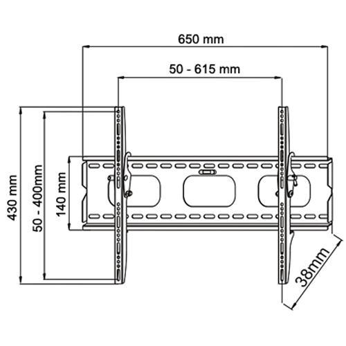 GlobalTone Support Mural Inclinable Ultra-Mince LCD LED PLASMA 32" à 65" - USAGÉ - Simple Boutique