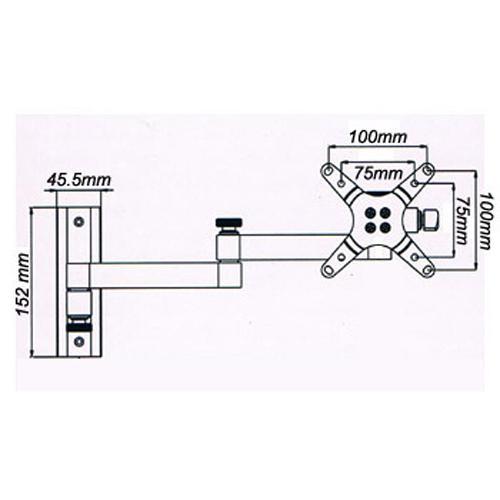 GlobalTone Support Mural Universel Bras Articulé LED LCD PLASMA 13" à 30" - Simple Boutique