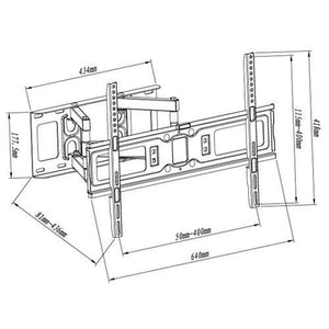 GlobalTone Support Mural à 2 Bras Articulés TV LED LCD PLASMA 32" à 65" - BOITE OUVERTE - Simple Boutique
