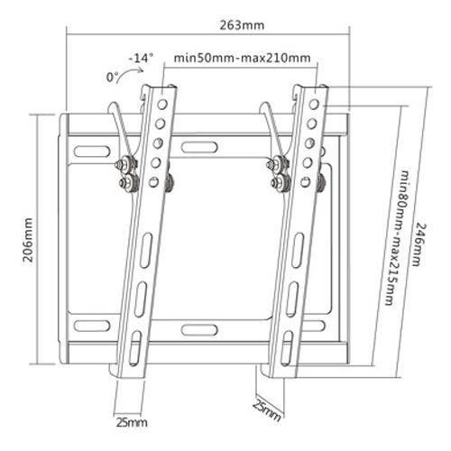 GlobalTone Support TV Mural Inclinable Ultra-Mince pour télévition LCD LED PLASMA 23" à 42" - Simple Boutique