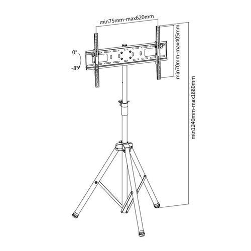 GlobalTone Support TV Portatif et Mobile sur Trépied pour LED PLASMA LCD 37" à 70" - Simple Boutique