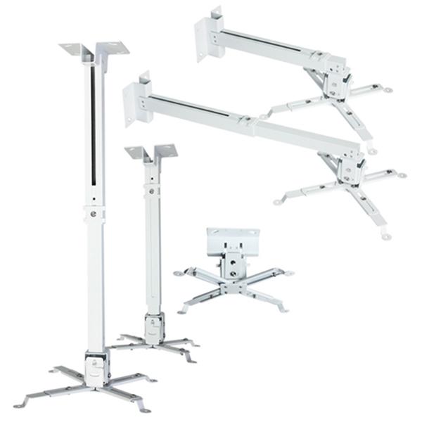 GlobalTone Support de Projecteur pour Plafond Pôle Longue 25.6" Max 22 Lbs Blanc - Simple Boutique