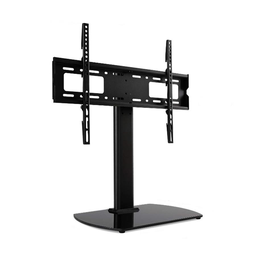 GlobalTone - Support de Table pour Téléviseur Écran Plat 32'' à 65'', Maximum 40kg, VESA 600x400 avec Base en Verre Trempé, Noir