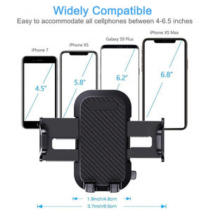 GlobalTone - Support de Téléphone Rotatif 3 en 1 pour Voiture, Noir - Simple Boutique