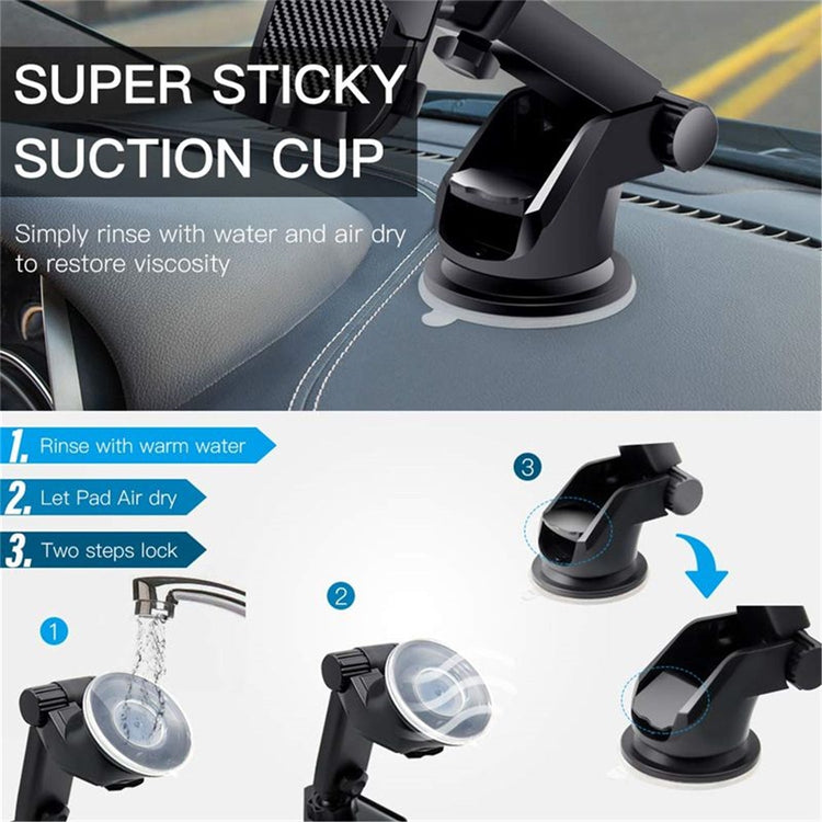 GlobalTone - Support de Téléphone Rotatif 3 en 1 pour Voiture, Noir - Simple Boutique