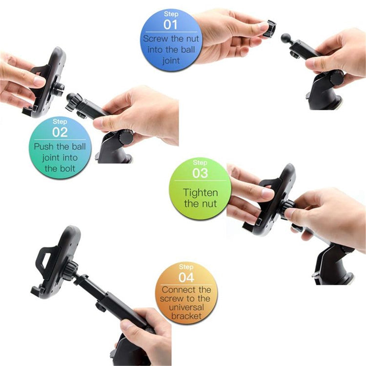 GlobalTone - Support de Téléphone Rotatif 3 en 1 pour Voiture, Noir - Simple Boutique