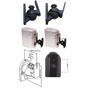 GlobalTone Supports haut-parleurs satellite articulés noir paire max 15 Lbs - Simple Boutique