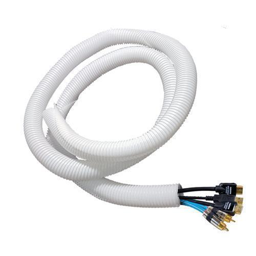 GlobalTone Tube Flexible D'organisation De Câbles 1 Pouce 25MM Blanc 5 Pieds - Simple Boutique