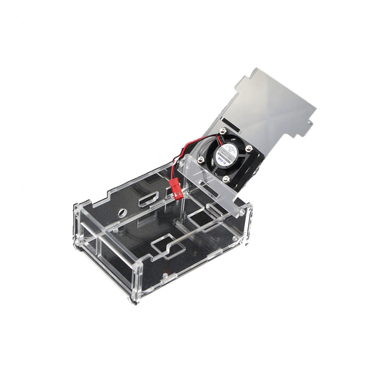 Globaltone 03543 Boitier Acrylique Compatible avec l'Installation d'un Ventilateur pour Raspberry Pi 3 Modèle B+ - Simple Boutique