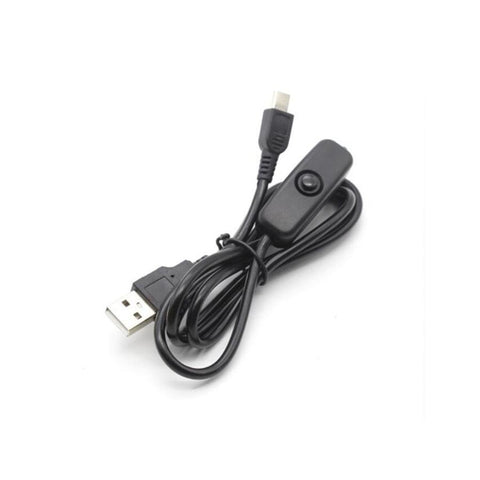 Globaltone 03547 Câble USB à Micro USB Cordon d'Alimentation pour Raspberry Pi 3 Zero W 1m Noir