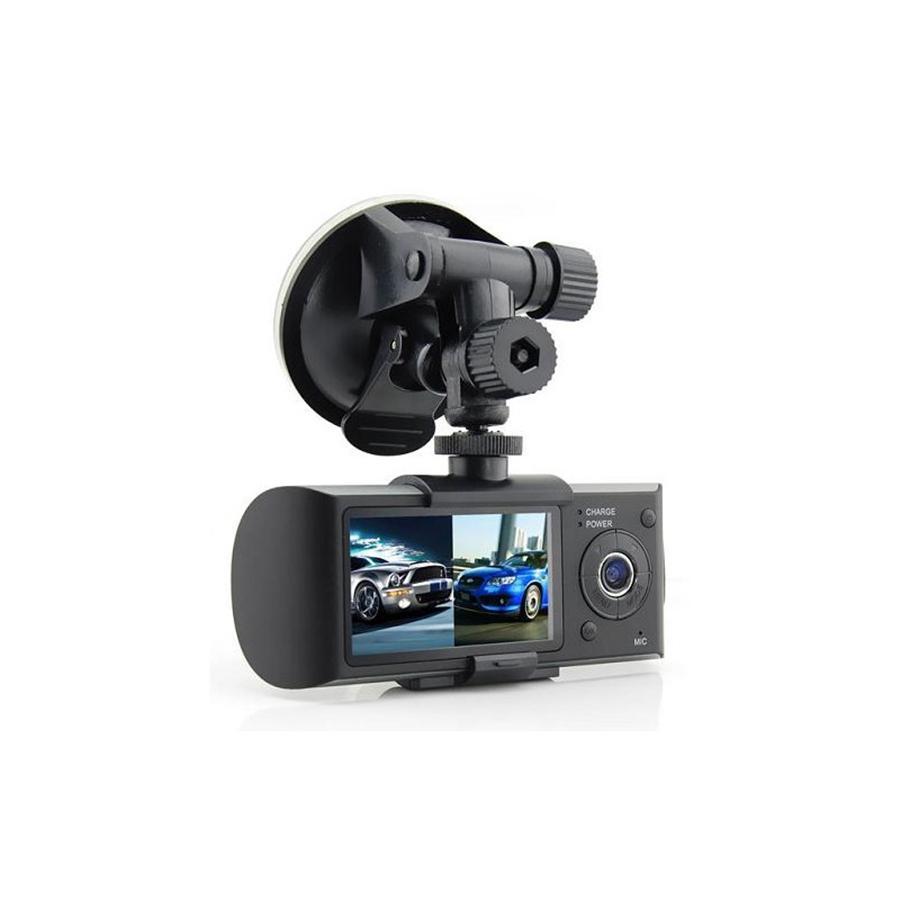 Globaltone Caméra Double DVR Enregistrement Simultané pour Tableau de Bord avec Capteur GPS - Simple Boutique