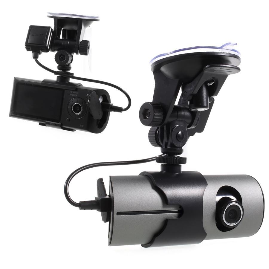 Globaltone Caméra Double DVR Enregistrement Simultané pour Tableau de Bord avec Capteur GPS
