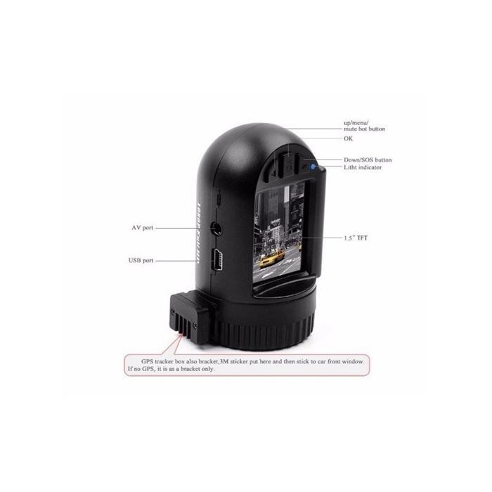 Globaltone Caméra HD pour tableau de bord avec capteur GPS 1920x1080p - Simple Boutique
