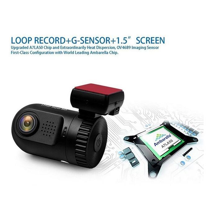 Globaltone Caméra HD pour tableau de bord avec capteur GPS 1920x1080p - Simple Boutique