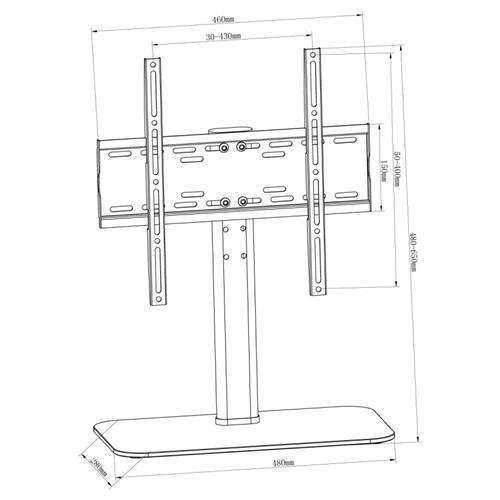 Globaltone Support De Table (Base, Pied De Remplacement) LED LCD PLASMA 23" À 47" VESA 400X400mm - Simple Boutique