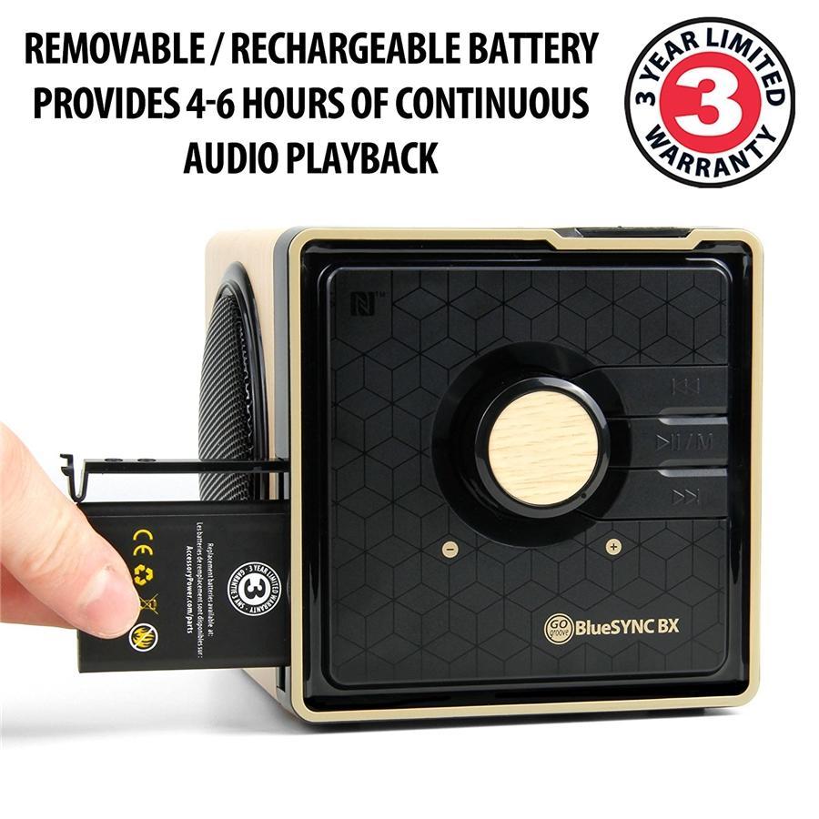 Gogroove Bluesync BX Haut-Parleur Bluetooth Portable et Rechargeable Bois GGBSBX0100BRUS - Simple Boutique