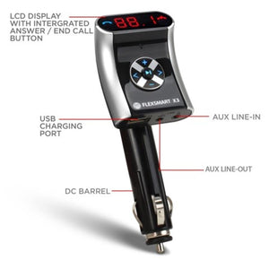 Gogroove Flexsmart X3 Transmetteur FM Bluetooth Compact pour Voiture Noir GGFSX3M100BKEW - Simple Boutique