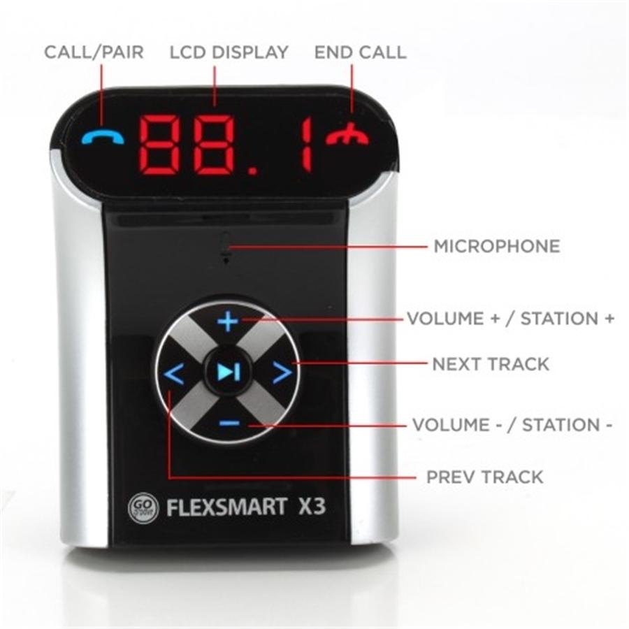 Gogroove Flexsmart X3 Transmetteur FM Bluetooth Compact pour Voiture Noir GGFSX3M100BKEW - Simple Boutique