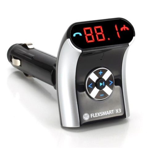 Gogroove Flexsmart X3 Transmetteur FM Bluetooth Compact pour Voiture Noir GGFSX3M100BKEW