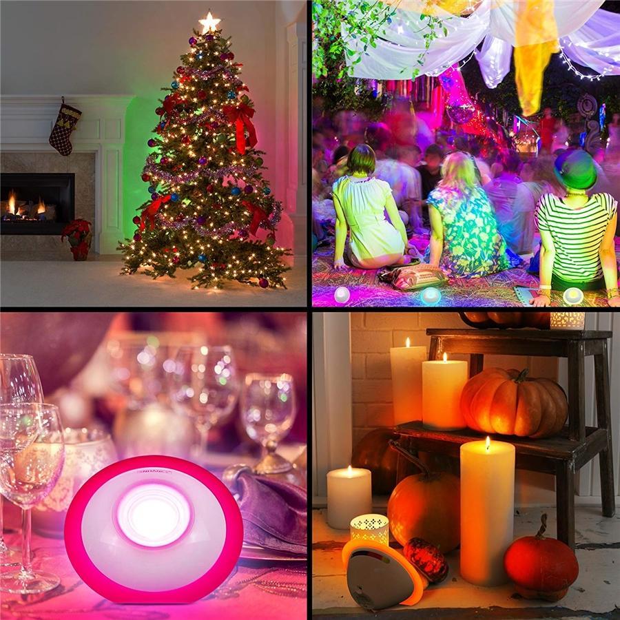 Gogroove Lumière d'Ambiance à Projection de Couleurs réglable avec Ampoule LED Multicolore ENMBCST10 - Simple Boutique