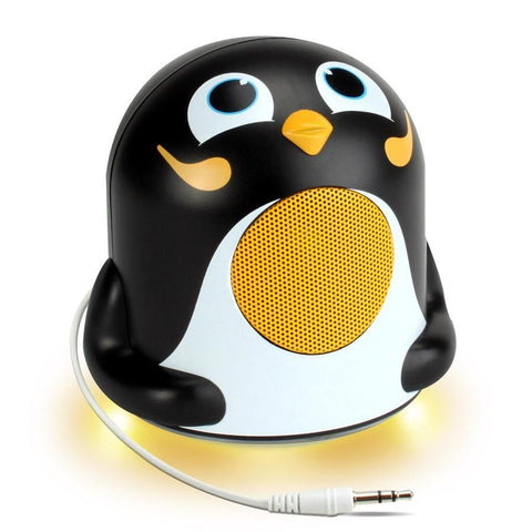 Gogroove Penguin Jr Lumière de Nuit DEL et Haut-Parleur Noir GGGPJR0100PEUS