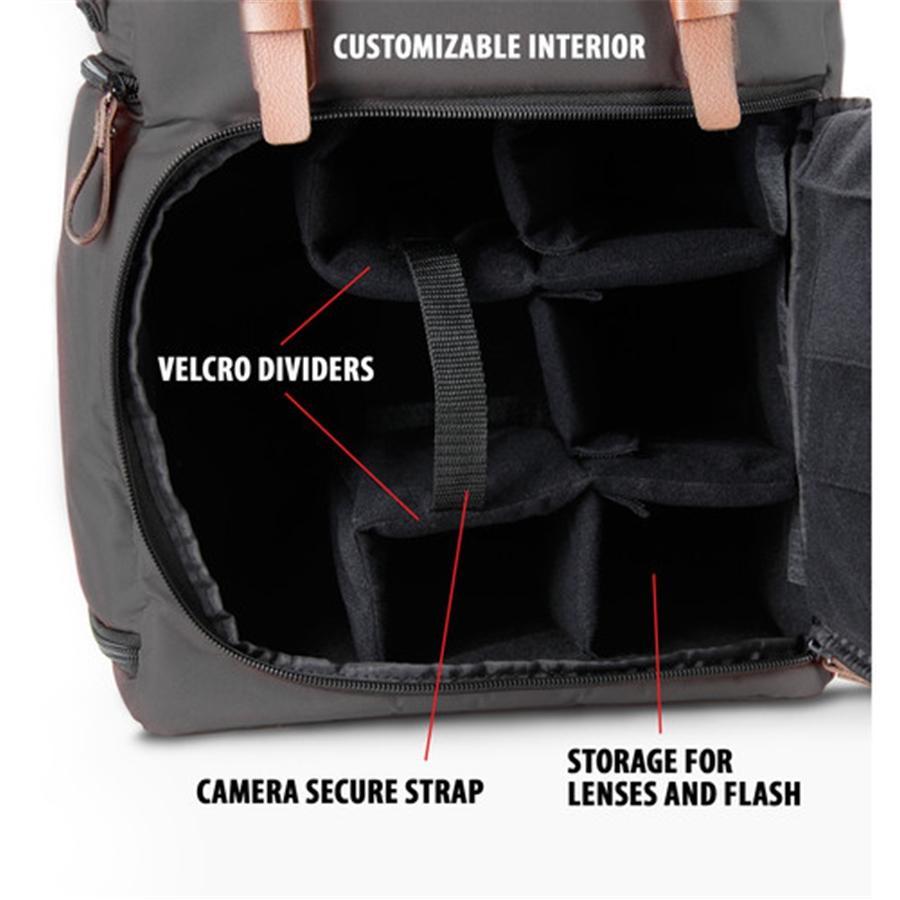 Gogroove Sac à Dos pour Appareil Photo DSLR Gris GGBCCBK100GREW - Simple Boutique