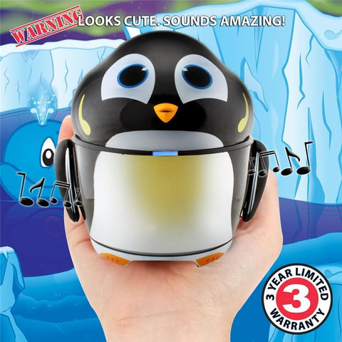 Gogroove Sonaverse Haut-Parleurs Pour Enfants Rechargeables Pingouin Noir GG-PAL-PENGUIN