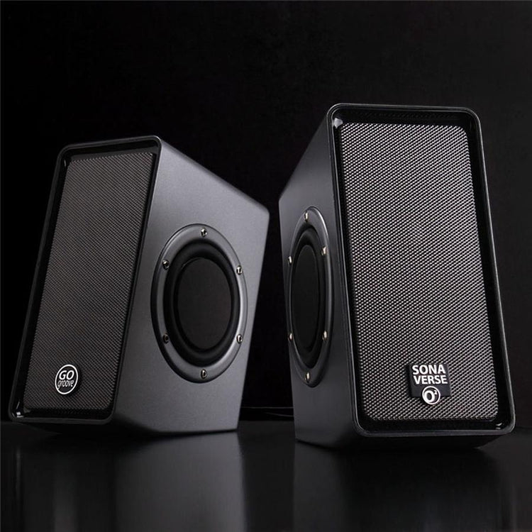 Gogroove Sonaverse O2 Haut-Parleurs USB pour Ordinateur avec Entrée Aux Gris GGSVO20100GYUS - Simple Boutique