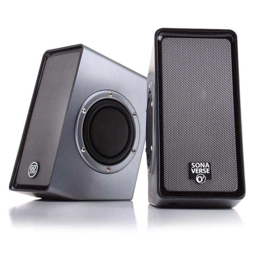 Gogroove Sonaverse O2 Haut-Parleurs USB pour Ordinateur avec Entrée Aux Gris GGSVO20100GYUS - Simple Boutique