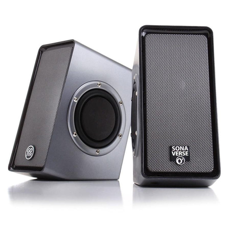 Gogroove Sonaverse O2 Haut-Parleurs USB pour Ordinateur avec Entrée Aux Gris GGSVO20100GYUS - Simple Boutique