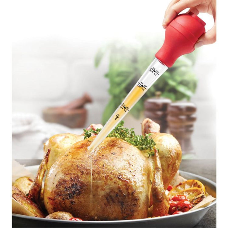 Gourmet - Ensemble de 4 Morceaux de Poire à Sauce en Silicone, Rouge - Simple Boutique
