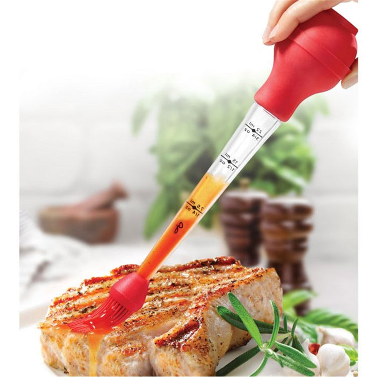 Gourmet - Ensemble de 4 Morceaux de Poire à Sauce en Silicone, Rouge - Simple Boutique