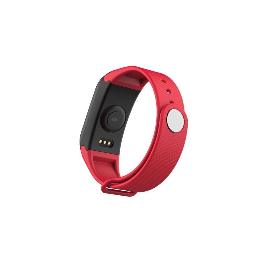 HEALTHme Montre Intelligente avec Moniteur Activité Bluetooth Android IOS Rouge - Simple Boutique