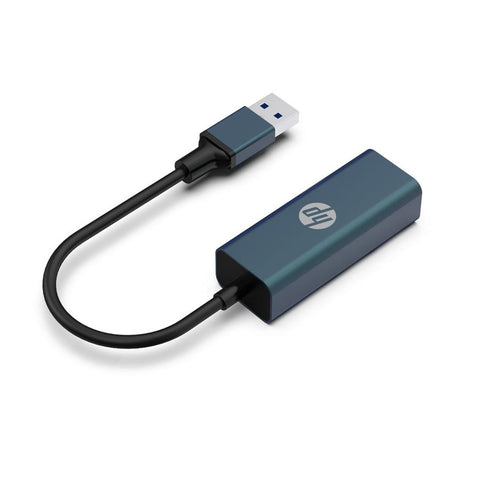 HP - Adaptateur Ethernet USB 3.0 à 10/100/1000Mbps RJ45 LAN Filaire, Noir
