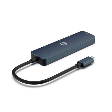 HP - Adaptateur USB A 3.1 Mâle vers USB A Femelle 3.0, HDMI femelle 4k, avec Lecteur de Carte SD/TF, Noir