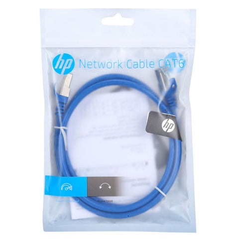 HP - Câble Réseau Ethernet Cat6 F/UTP, 250MHz, 1Gbps, RJ45, Longeur de 1 Mètre, Bleu