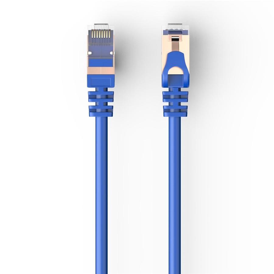 HP - Câble Réseau Ethernet Cat6 F/UTP, 250MHz, 1Gbps, RJ45, Longeur de 2 Mètre, Bleu - Simple Boutique