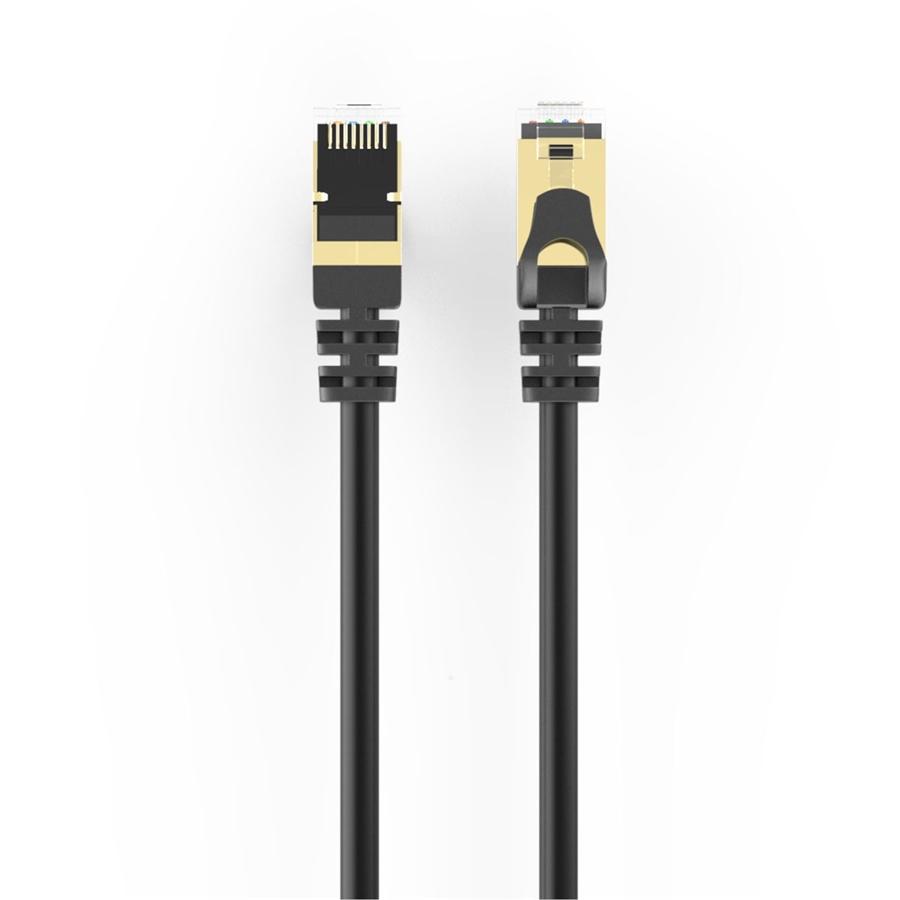 HP - Câble Réseau Ethernet Cat7 F/FTP, 600MHz, 10Gbps, RJ45, Longeur 2 Mètre, Noir - Simple Boutique