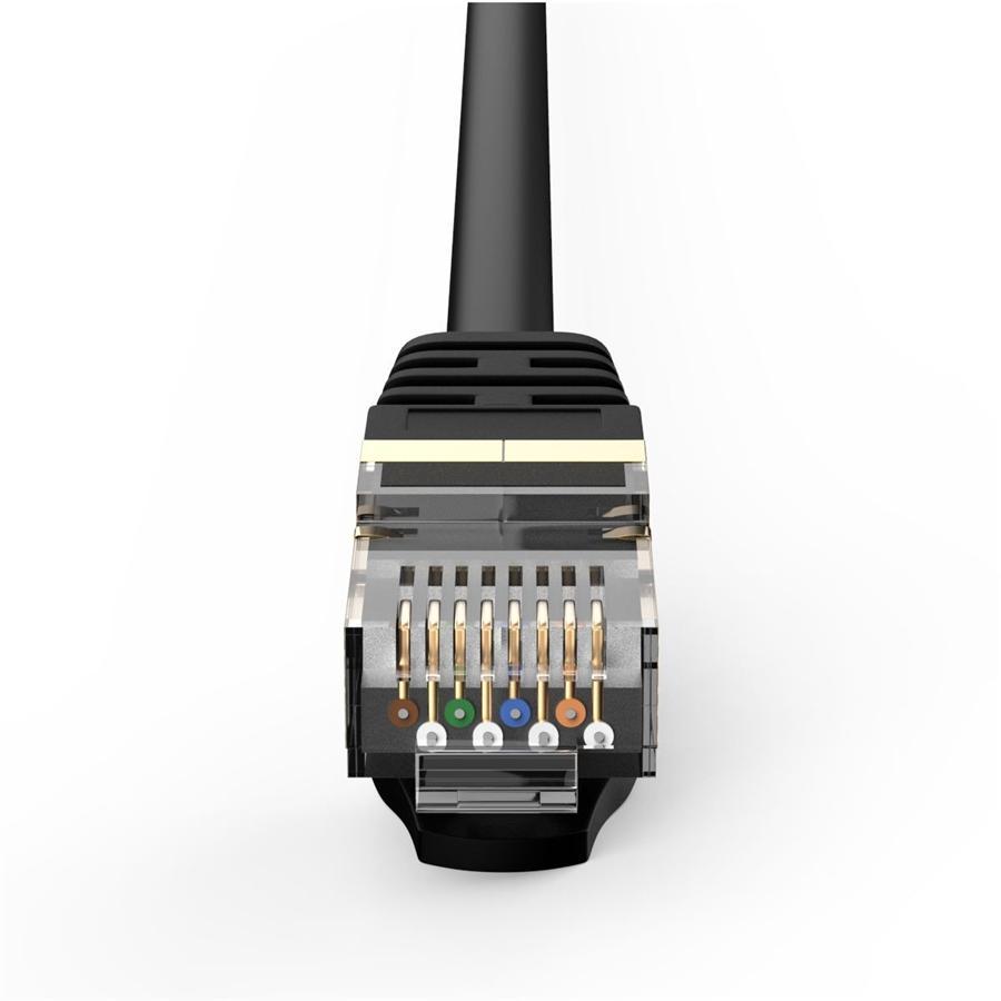 HP - Câble Réseau Ethernet Cat7 F/FTP, 600MHz, 10Gbps, RJ45, Longeur 2 Mètre, Noir - Simple Boutique