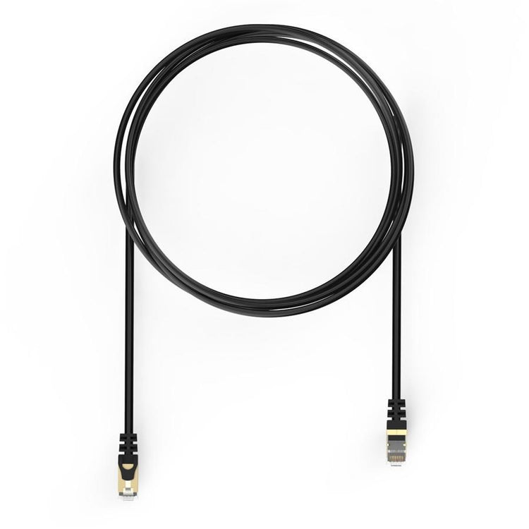 HP - Câble Réseau Ethernet Cat7 F/FTP, 600MHz, 10Gbps, RJ45, Longeur 2 Mètre, Noir - Simple Boutique