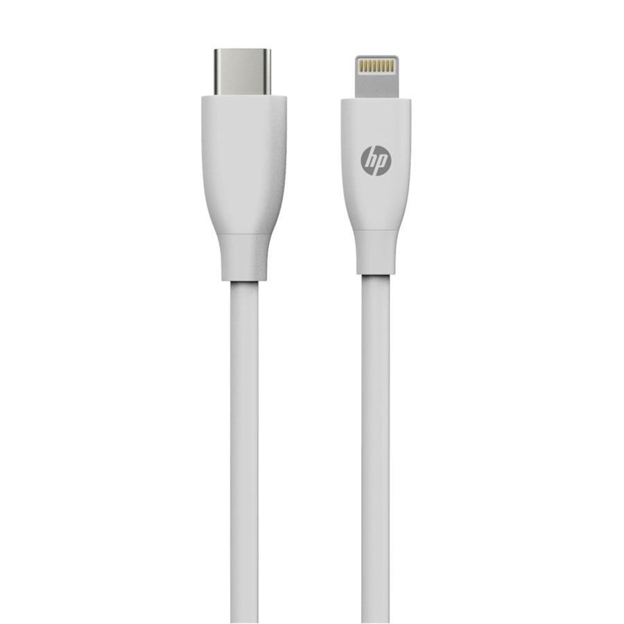 HP - Câble USB C à Lightning, Charge et Synchronisation, Longeur de 2 Mètre, Blanc - Simple Boutique