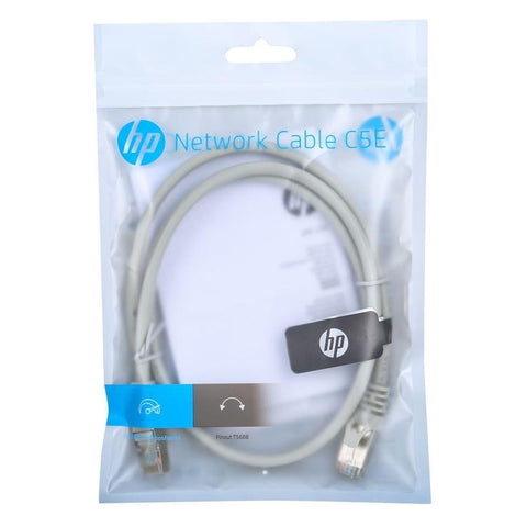 HP - Câble réseau Ethernet Cat5E F/UTP, 100 MHz, 100 Mbps, RJ45, Longeur de 1 Mètre, Gris